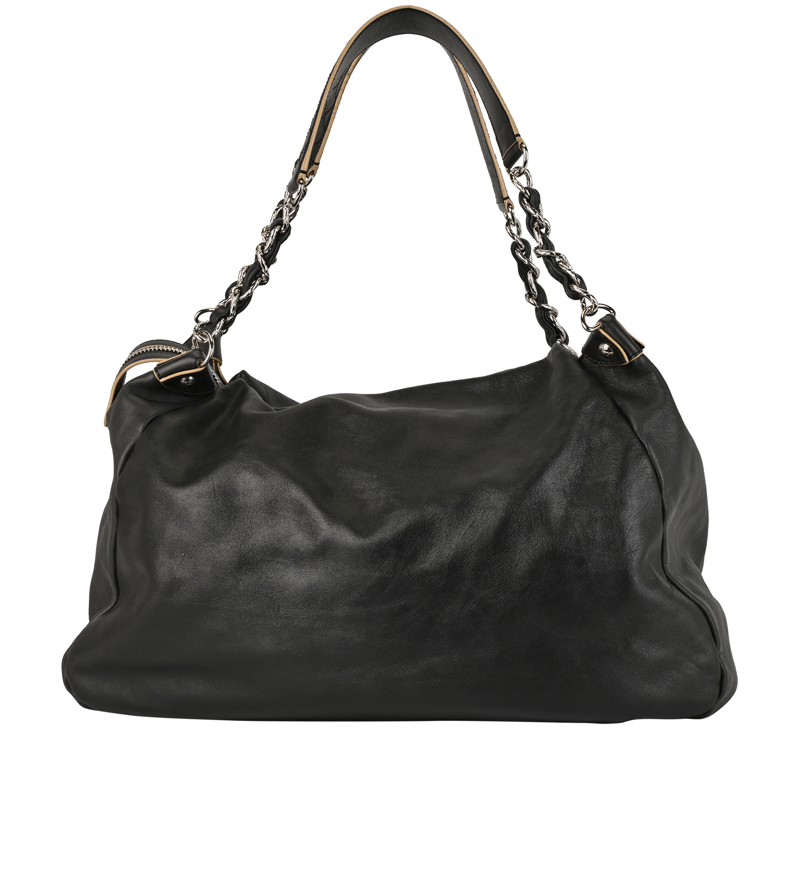 Petite Timeless Tote, &pound;1,900, Handbags, Black, Caviar Leather, Back view